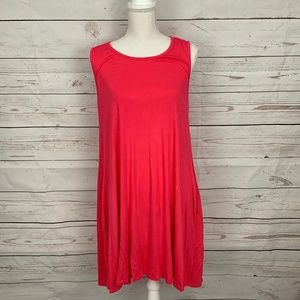 Women's Sleeveless  Tunic Dress With Pockets 1X